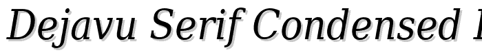 DejaVu Serif Condensed Italic font